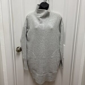 Lululemon To You Tunic Heathered Core Light  Gray‎ Cowl Neck Sweater Size 4